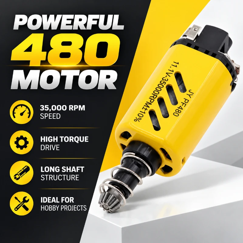 480 Short Shaft Hobby Motor 11.1V 35000RPM High Rotation Magnetic DC Motor For Model Modification