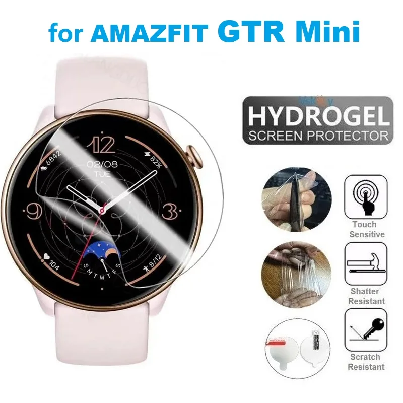 10PCS TPU Hydrogel Screen Protector for Amazfit GTR Mini Smart Watch HD Clear Sensitive Touch Soft Protective Film