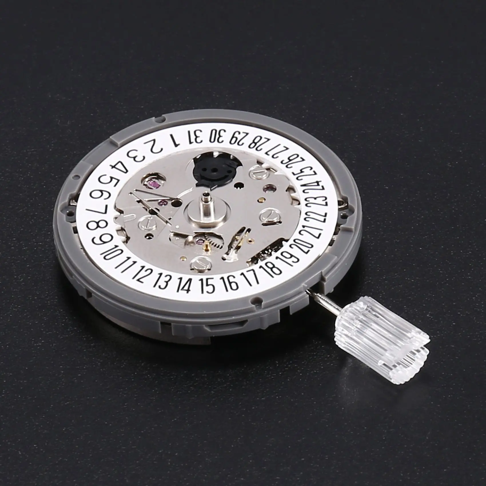 

B03C-24 Jewels Watch Movement Automatic Mechanical Watch Movement 21600Bph Black Date Window Watch Movement
