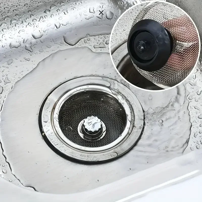 2Pcs Sink Strainer Odor Proof Cover Waste Drainer Sink Filter Screen Water Sink Plug Stainless Steel Floor Drain Net Cover