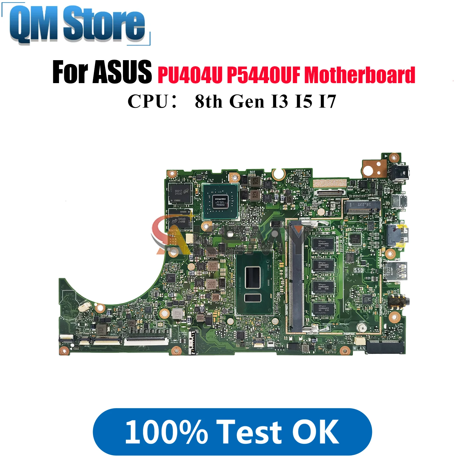 

P5440UF Материнская плата для ноутбука ASUS ProArt PU404U P5440UF P5440U Материнская плата для ноутбука с процессором I3 I5 I7 100% тестирование ОК быстрая доставка