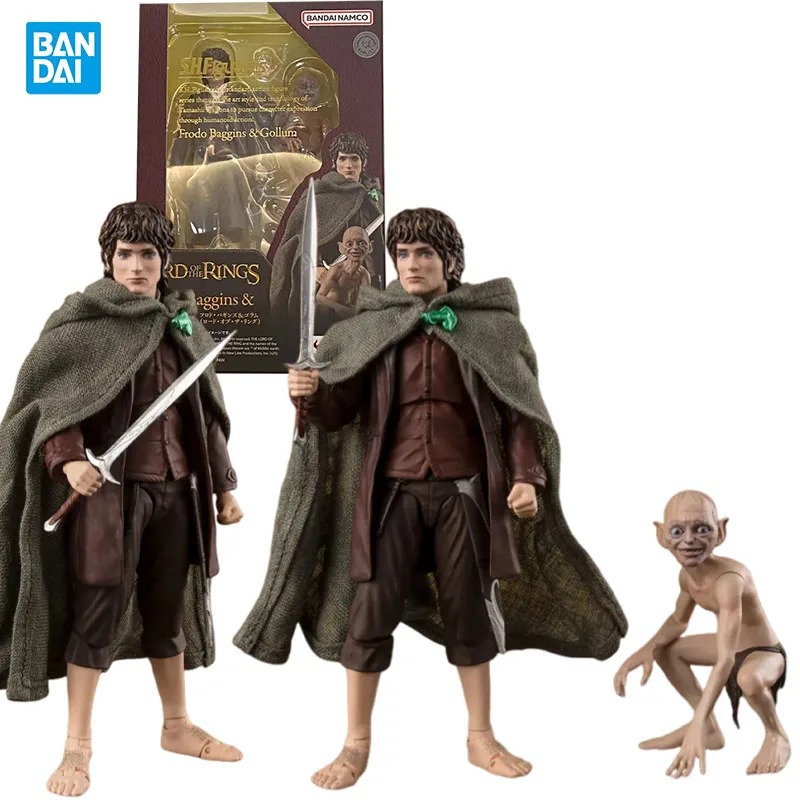 

Оригинальная фигурка Bandai SHF «Властелин колец»: Фродо Бэггинс и Голлум, подвижная аниме-фигурка, коллекционная кукла для ценителей.