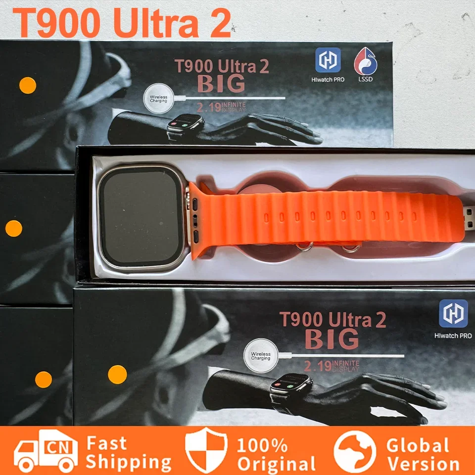 

Новые часы T900 U2 Смарт-часы 49 мм 2025 Новые NFC Мужчины Женщины GPS Трек Bluetooth Вызов BT Музыкальные игры Беспроводная зарядка Смарт-часы