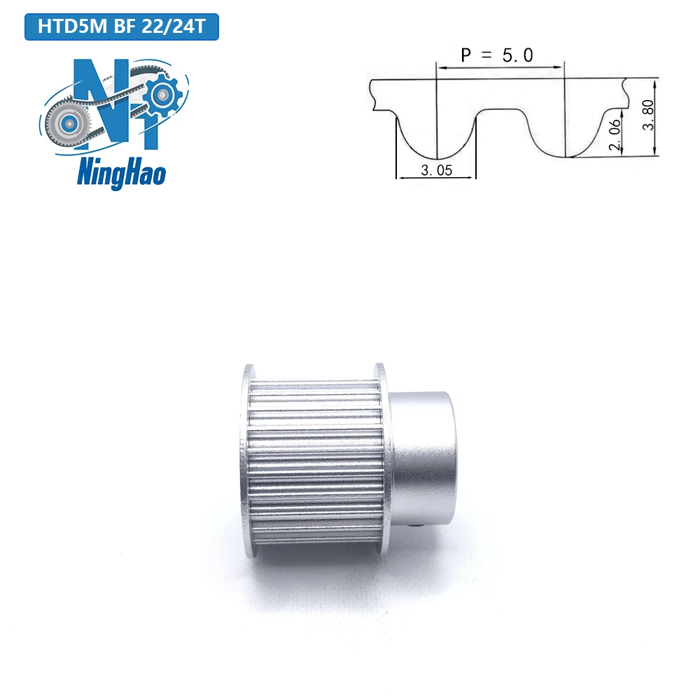 HTD 5M 22Teeth 24Teeth BFtype Timing Pulley Belt Width 10/15/20/25mm Bore 5/6/6.35/8/10/12……20mm 22T 24T 5M Synchronous Wheel