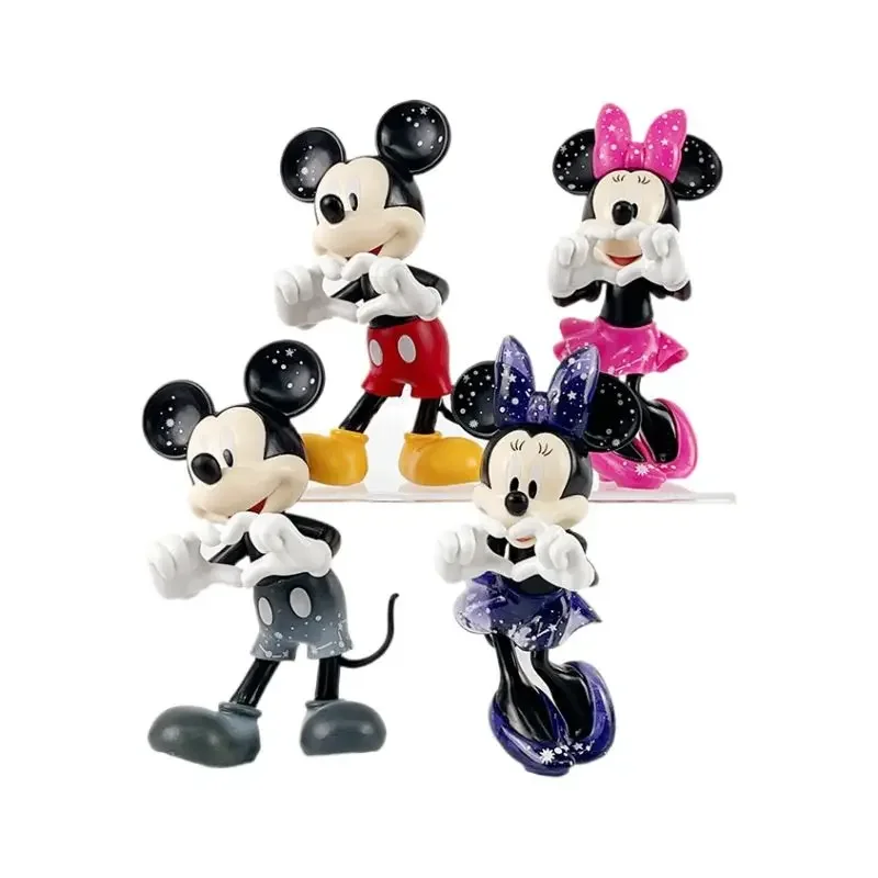 New Disney Cartoon Minnie Mickey Mouse Figures toys set Goofy Wedding cake decoration Action Wedding gift