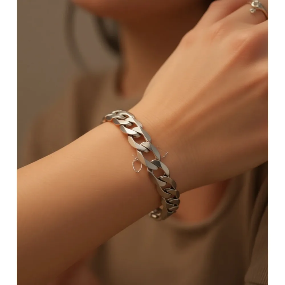 

Гипоаллергенный браслет-цепочка Фигаро из нержавеющей стали 316L для мужчин, черный, золотой, серебряный, ширина от 6 мм до 13 мм, длина 7,5 или 8,3 дюйма