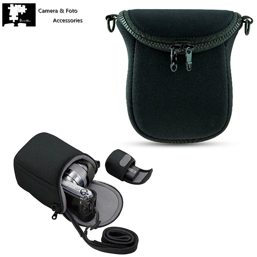 Neoprene Camera Bag Inner Case For Sony A7C II A7CII A7CR ZV-E1 ZVE1 FE 28-60mm Nikon Z30 Z50 16-50mm Lens Panasonic G100 LX100