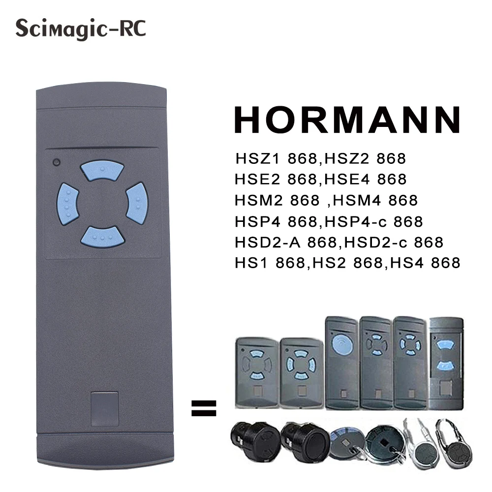 HORMANN 868 MHz Porta Del Garage Telecomando HSE2 HSE4 HSM2 HSM4 HS1 HS2 HS4 HSZ1 HSZ2 HSP4 868 Trasmettitore Apricancello 868.3