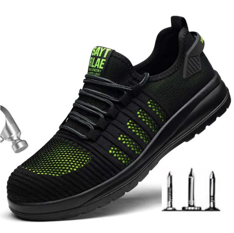 Labor protection shoes anti-crush anti-puncture breathable summer steel-head safe wear-resistant construction site work M1162