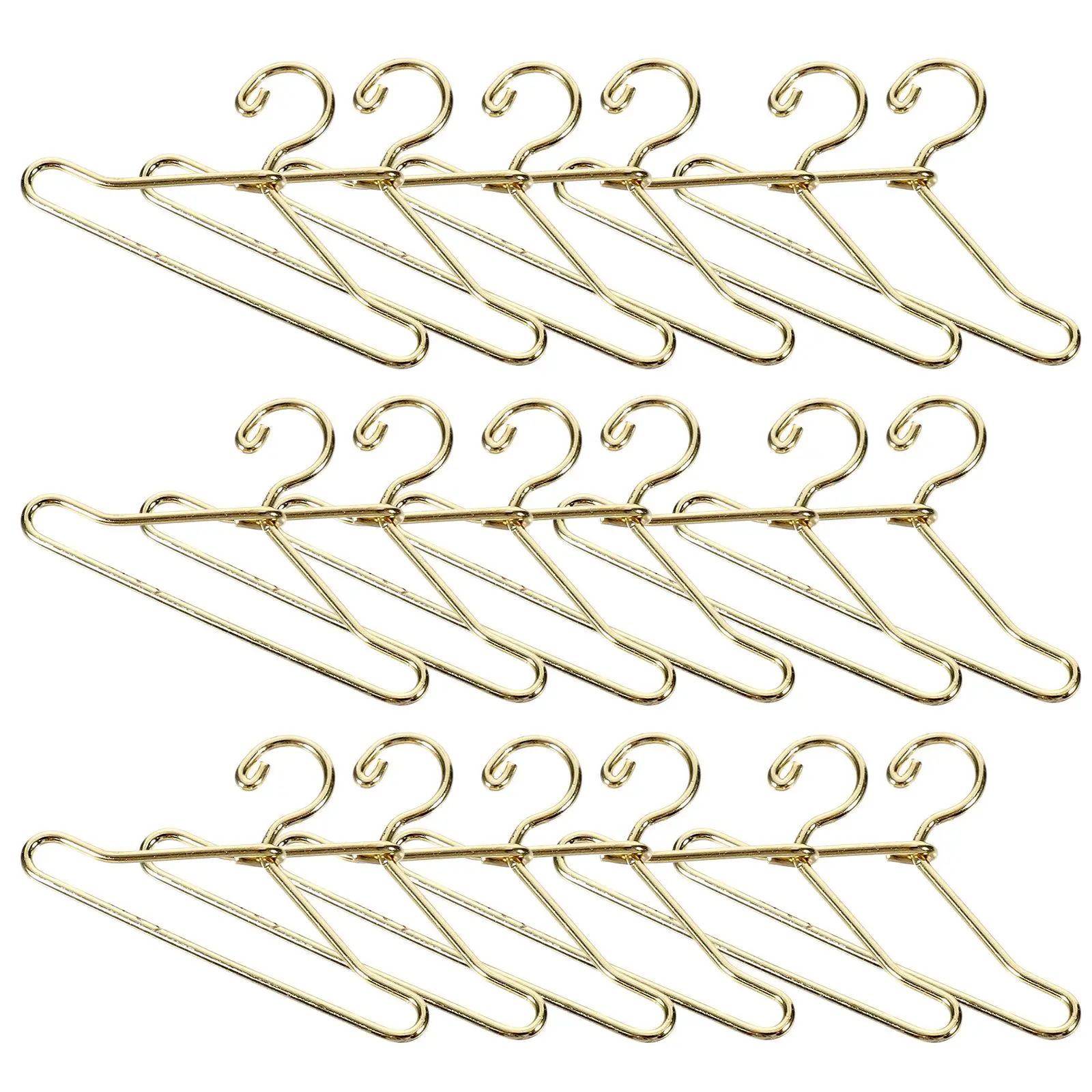 

20pcs Metal Mini Clothes Hangers Dollhouse Clothes Organizer Support 40mm Coat Rack House Decor Dollhouse Furniture Accessories