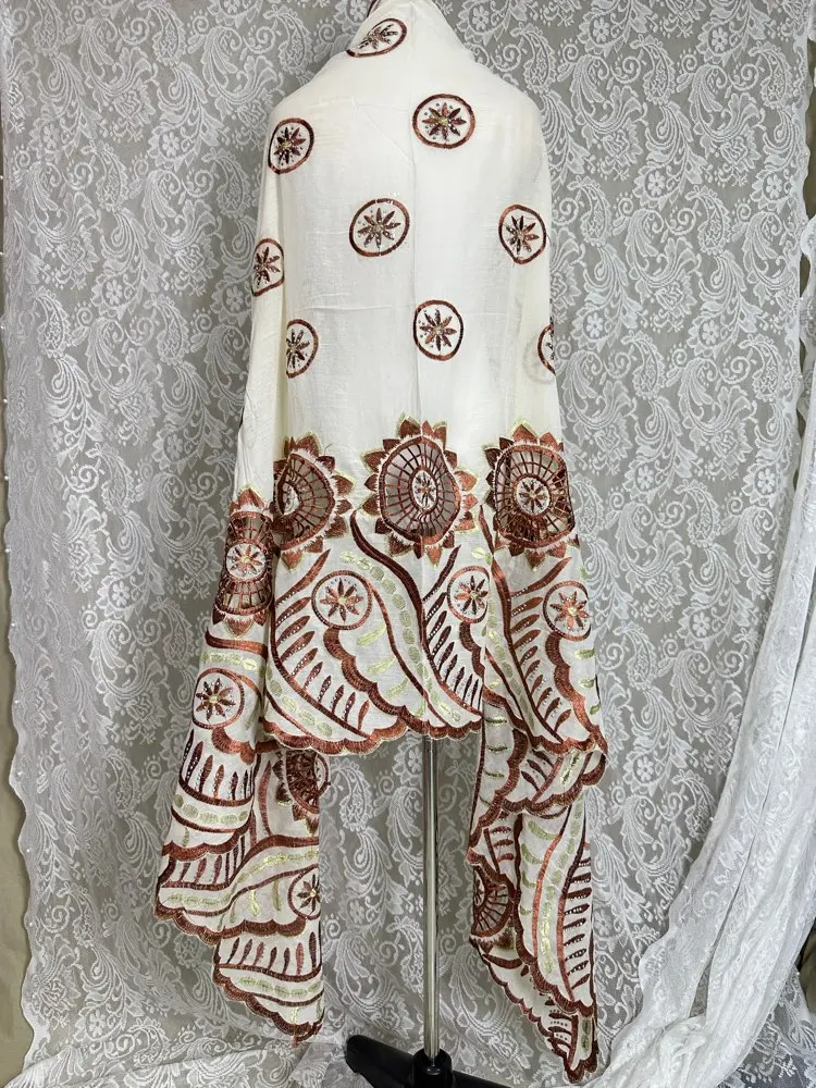 2026 Neuer Afrikanischer Islamischer Damen-Schal Modischer Pashmina-Turban Gebetstuch 100% Baumwolle Bestickter Schal Muslimischer Party-Hijab für Damen – Detail 34