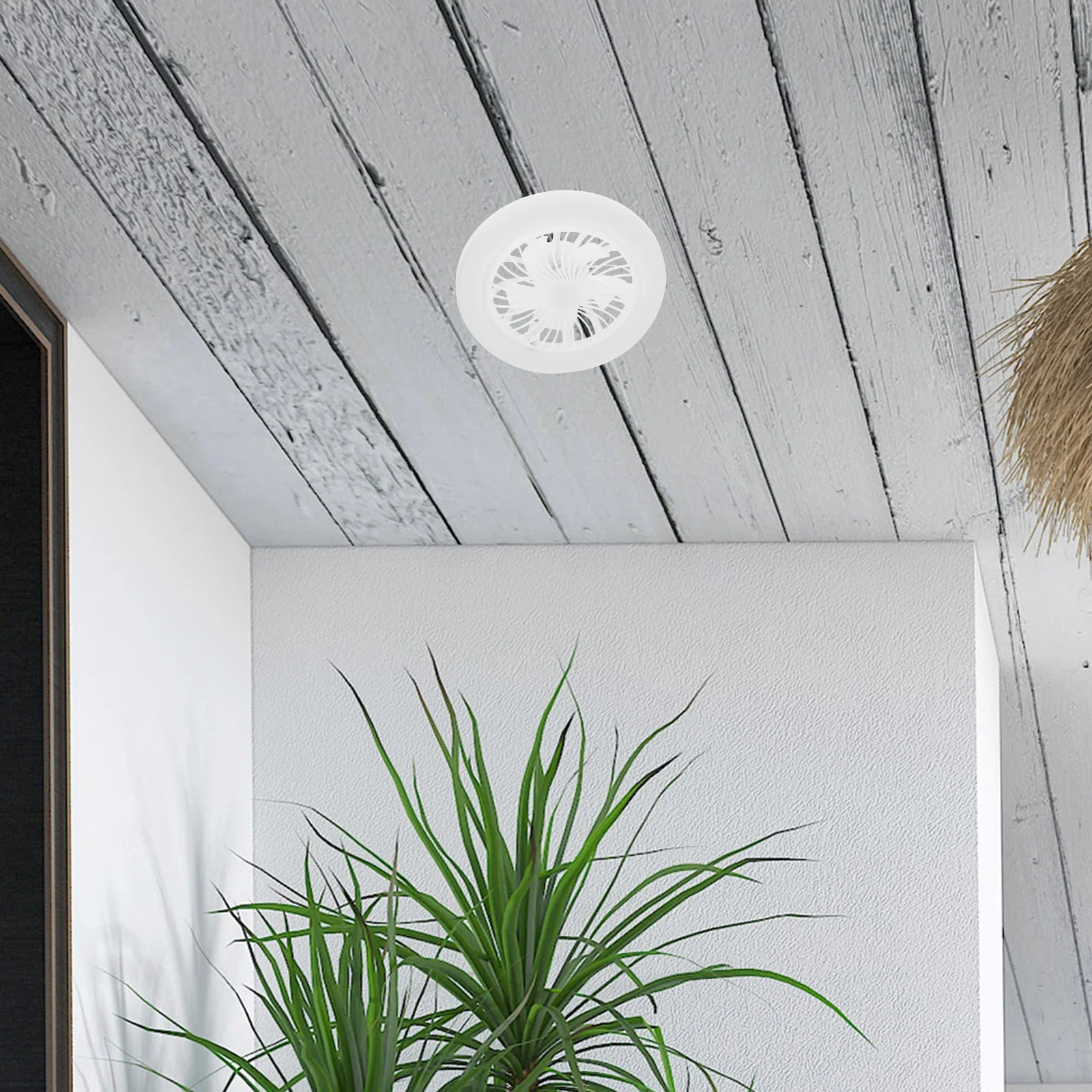 

Ceiling Fan Lamp Small LED Light Bedroom Ceiling Light Adjustable Brightness Energy-Efficient Fixture Small Fan Lamp