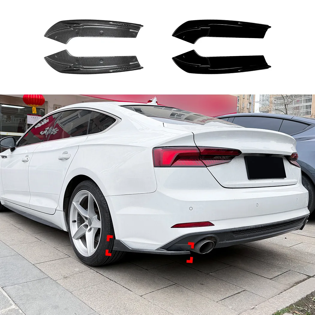 

For Audi A5 F5 2017-2020 Sline two-door four-door models, universal rear bumper corner trim sticker diffuser car modification.