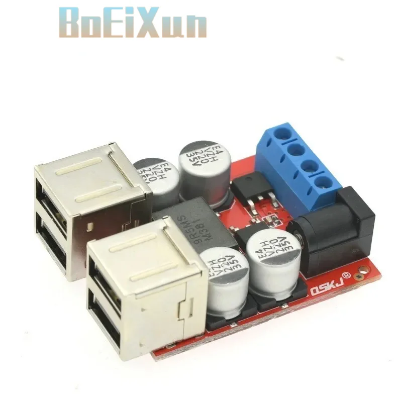 8V 35V To 5V 8A Power Supply Step-down Module 4-port Hub USB Charger Module For Android Mobile Phone Car Charger