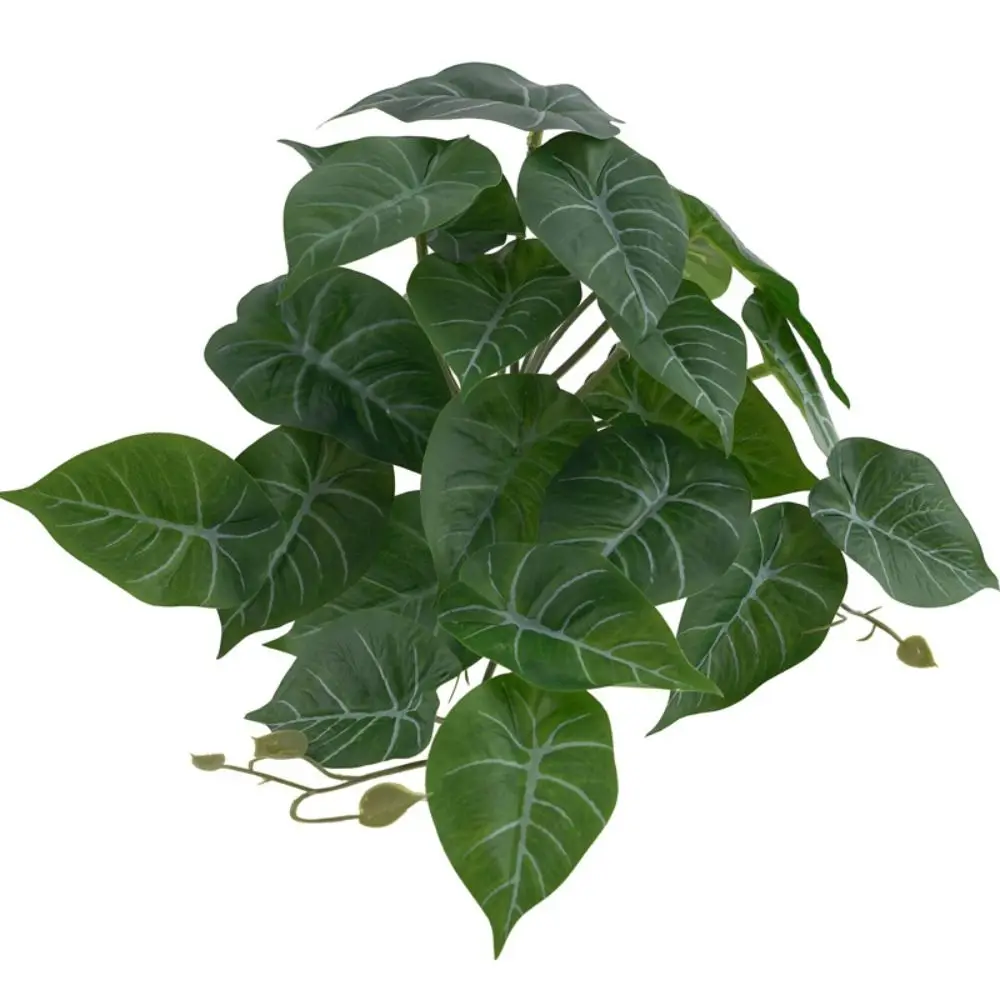 23 Kunstplantenbladeren, grote tropische plantenbladeren van zijde, schildpadbladeren, bamboebladeren, levensechte plastic groene potplanten - afbeelding 2