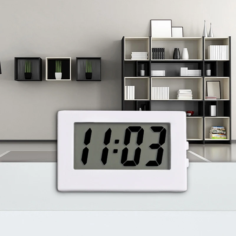 1Pc Slaapkamer Eenvoudig Klein Elektronisch Horloge Draagbare Oude Man Groot Woord Tafel Student Examen Mute Desktop Klok Mini Home Lcd Digitaal