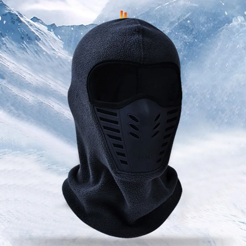 Sports Balaclava Breathable Fleece Thermal Neck Full Face Mask Ski Hood Cap Beanies Windproof Soft Outdoor Hiking Bike Headwear