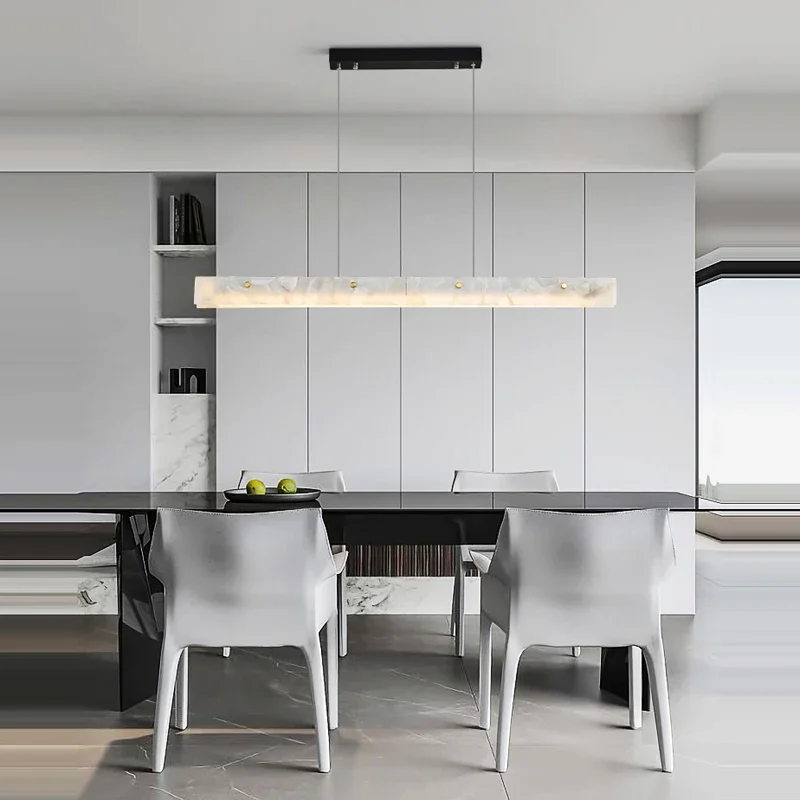 โคมไฟเพดาน LED สไตล์โมเดิร์นเรียบง่าย หินอ่อน สแตนเลส ปรับความสว่างได้ สีดำ สำหรับโถงทางเข้า ห้องรับประทานอาหาร