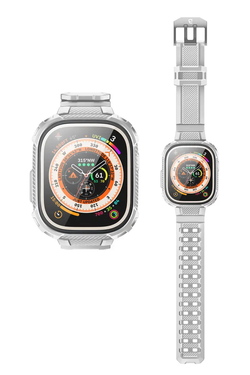 I-BLASON For Apple Watch Ultra 4/3/2/1 Case 49mm Armorbox Rugged Watch Band with 2Set Built-in Tempered Glass Screen Protector