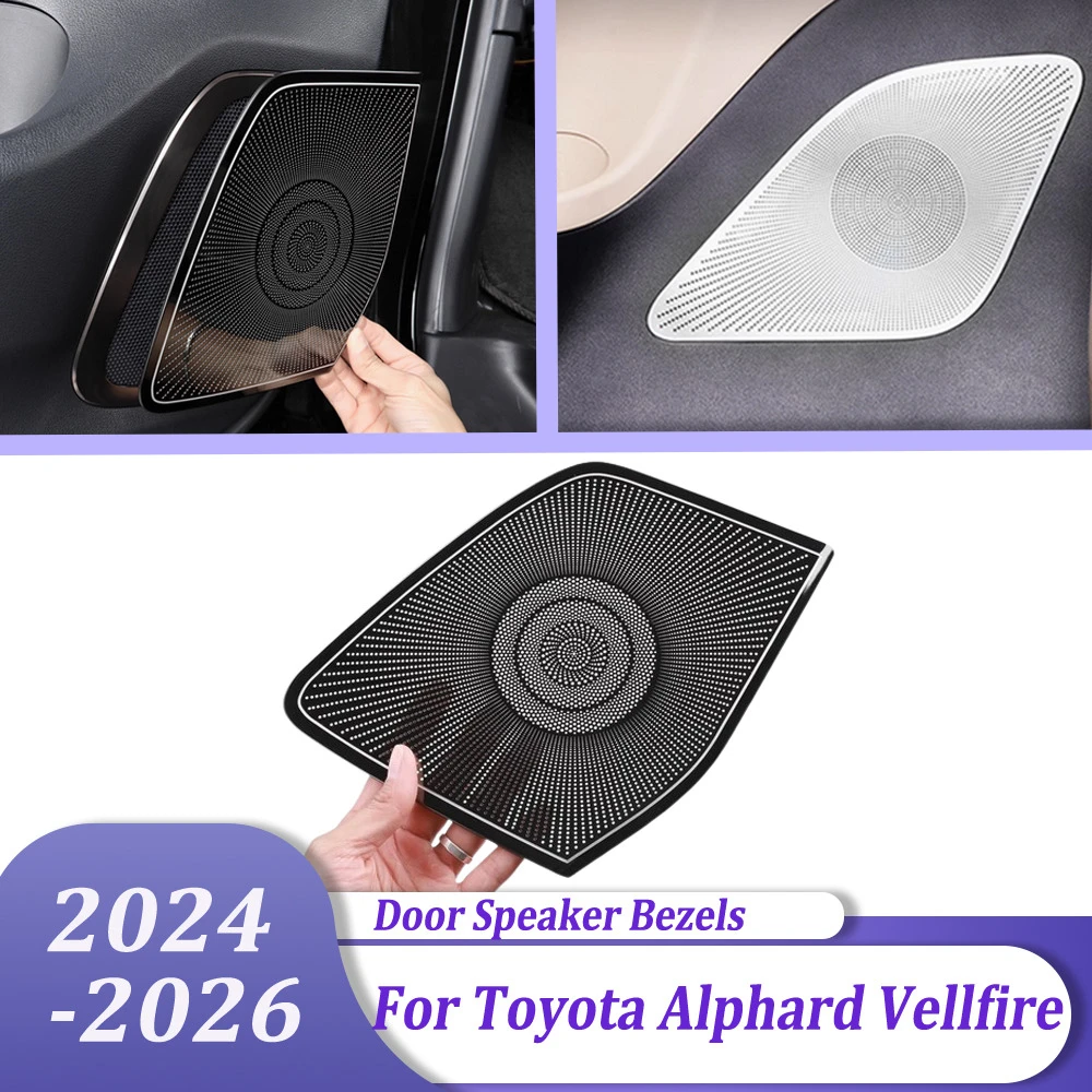 

4-Door Speaker Grille Set Full Vehicle Door Speaker Frame Car Accessories For Toyota Alphard Vellfire 2024 2025 2026