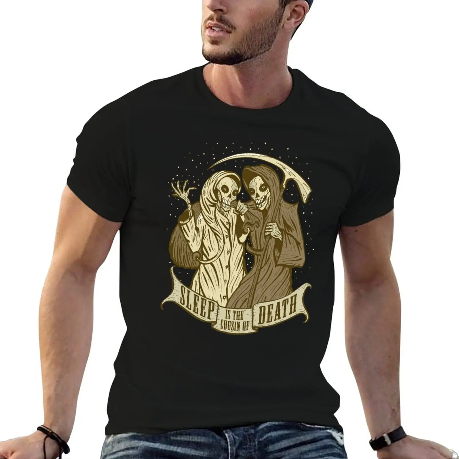 Sleep is the cousin of Death T-Shirt Outdoor Work Short Sleeve Top