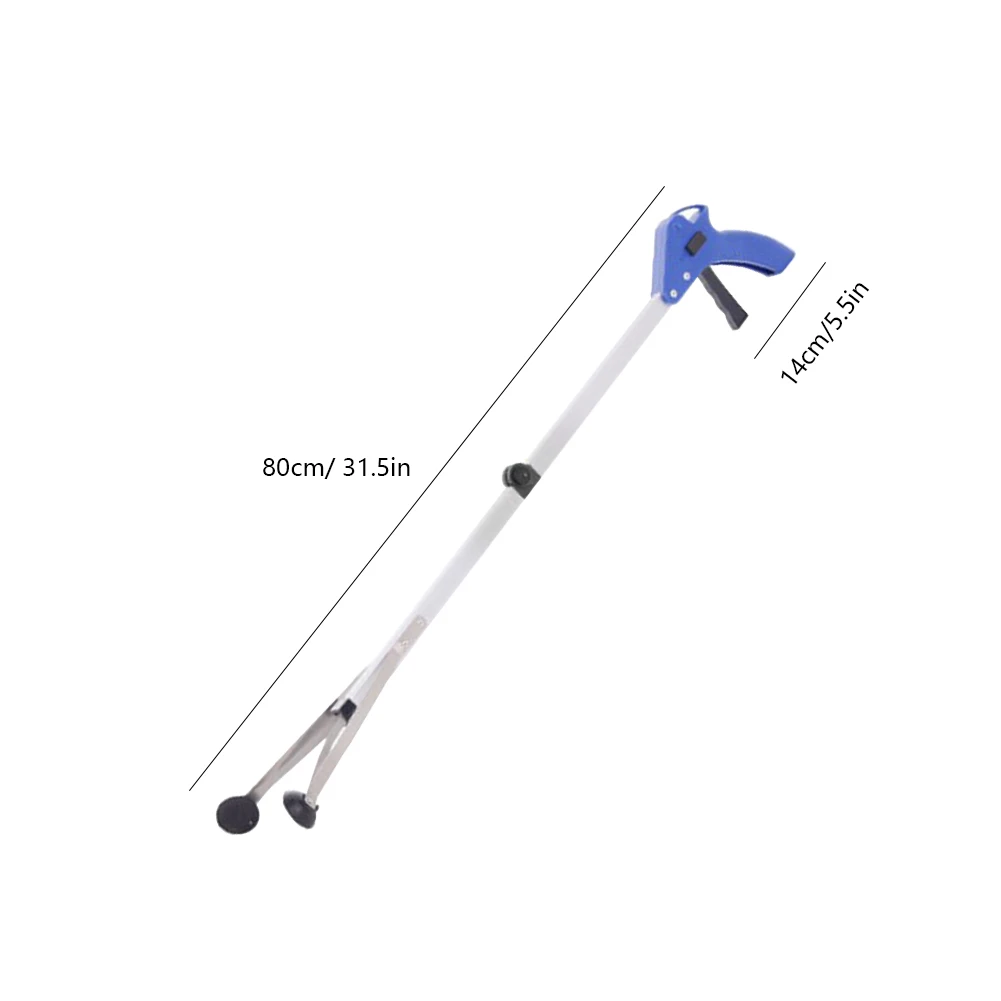 Reaching Pick Up Tool Clamp Trash Grabber Aluminum Alloy Home Portable Foldable Reaching Stick Long Arm Practical