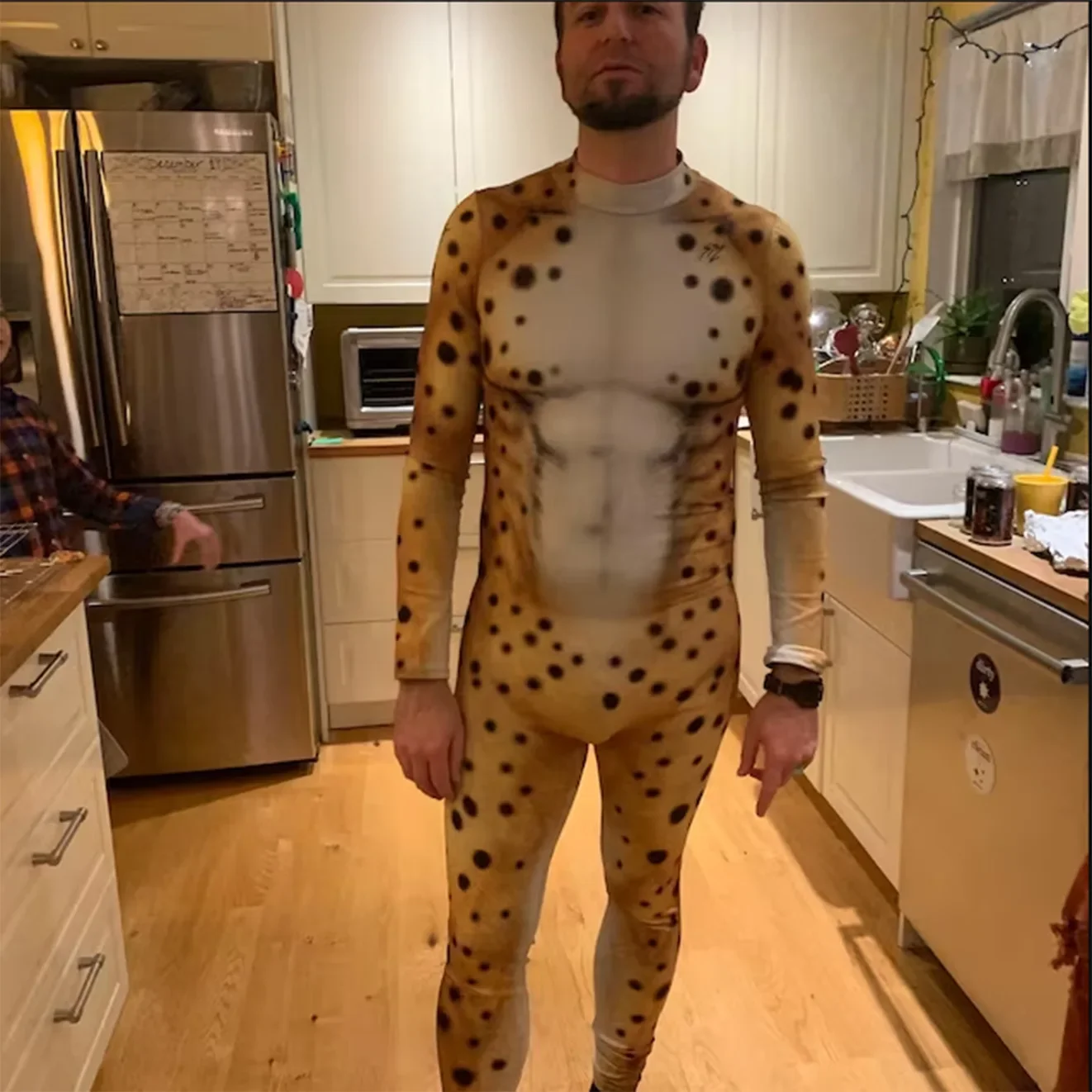 Animal Acinonyx Cosplay Costume Superhero Bodysuit & Tail Man Boys 3D Printed Spandex Zentai Outfit Halloween Costume