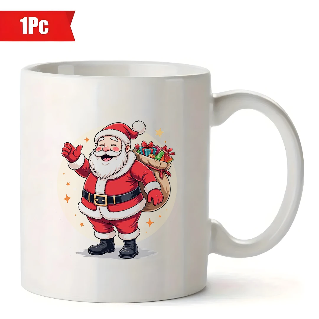 Caneca de papai noel de desenho animado de 11 onças, edição limitada, presente de natal, copo infantil, escritório em casa, caneca de café criativa, essencial para atmos festiva