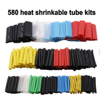750/580Pcs Heat Shrink wrapped Shrinking Insulation Sleeving Thermal Casing Motorcycle Car Electrical Cable Shrink Tube Tube Kit