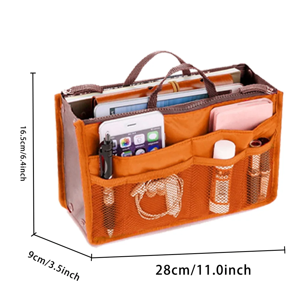 Organizer Insert Bag Folding Storage Bags Handbag Travel Insert Felt Organizer Purse 2022 Fashion Tote Cosmetic Bags Bathroom