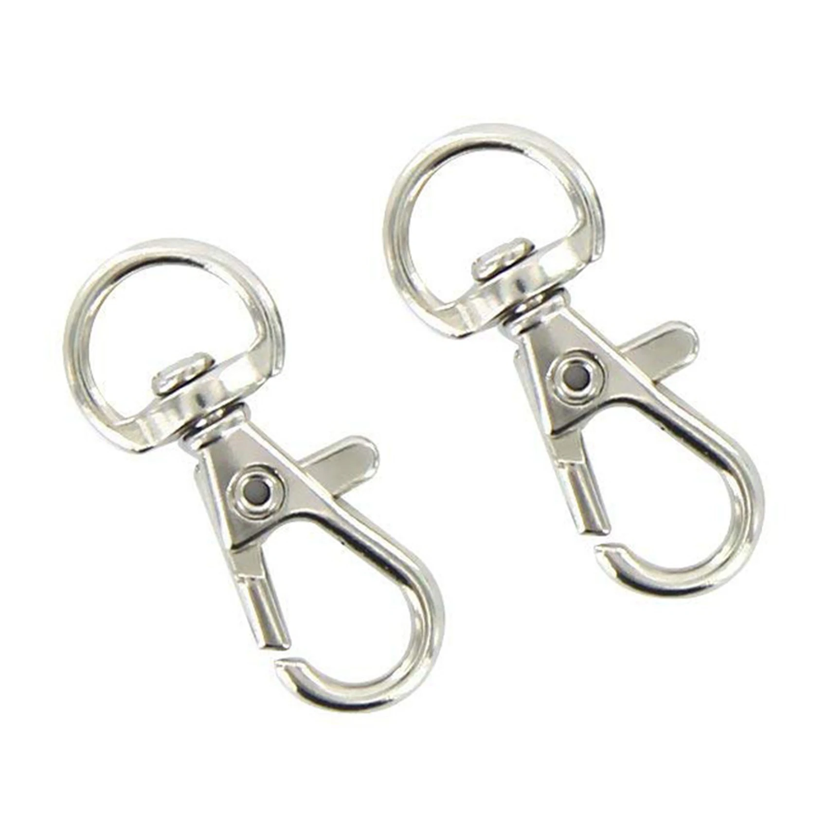 

AB13-120Pcs Swivel Carabiners Keychain Silver Color