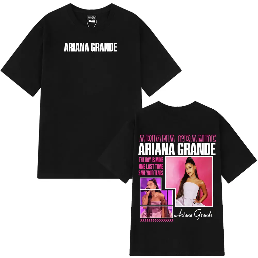 Ariana Grande Positions Album 2025 camisetas hombres mujeres Vintage camiseta Casual verano Casual suelta estética camiseta de moda ropa de calle
