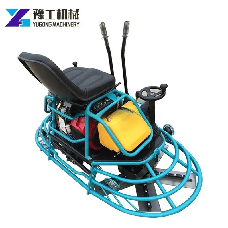 YG Double Cylinder Engine 1000mm Concrete Ride on Power Trowel Concrete Trowel Machine for Sale Electric Trowel Polishing Blade