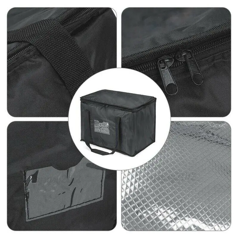 70L Insulated Thermal Cooler Bag Insulation To Keep Cold Large Capacity Portable Lunch Bag Zip Picnic Camping Tin Foil Food Bags