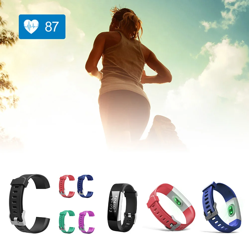 قطع غيار حزام الساعة الذكية 20 مم من السيليكون ملحقات حزام الساعة الملونة المحمولة الناعمة لـ ID115Plus HR #2