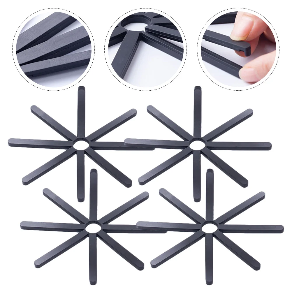 

4Pcs Folding Silicone Cup Holder Insulated Heat Resistant Non Mats for Home Bar Folding Insulation Pad