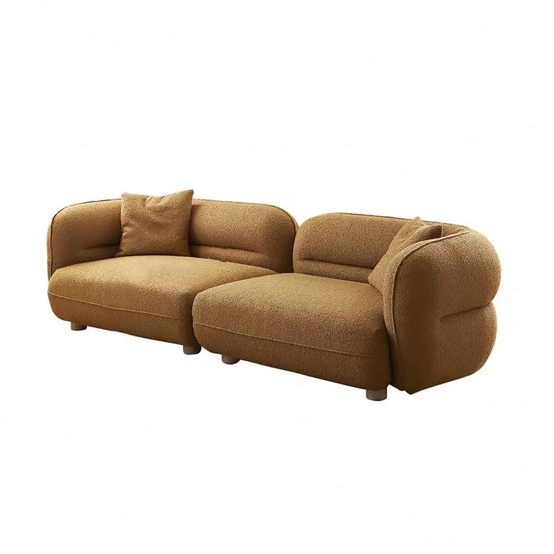 */2025 Minimalist Living Room Compact 5 Seater Sectional Modular Fabric Wabi Sabi Sofa