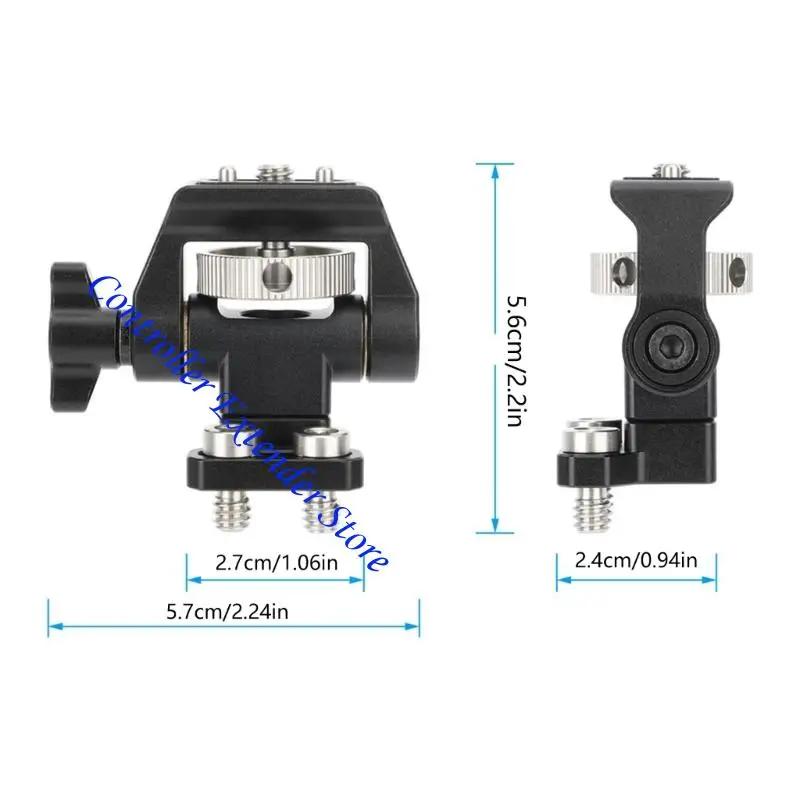 N84b suporte câmera rotativa metal resistente, suporte ângulo ajustável, compatível com parafuso 1/4, dispositivos