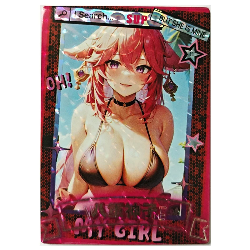 Anime Goddess Story Rare SUP Game Collectible Cards Taiho Faruzan Hu Tao Keqing Lynette Yae Miko Toys for boys Birthday Present