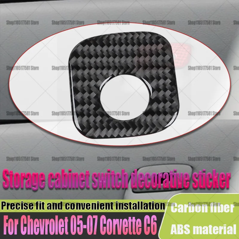 For Chevrolet 05-07 Corvette C6 interior modified carbon fiber locker switch decorative sticker car decorations