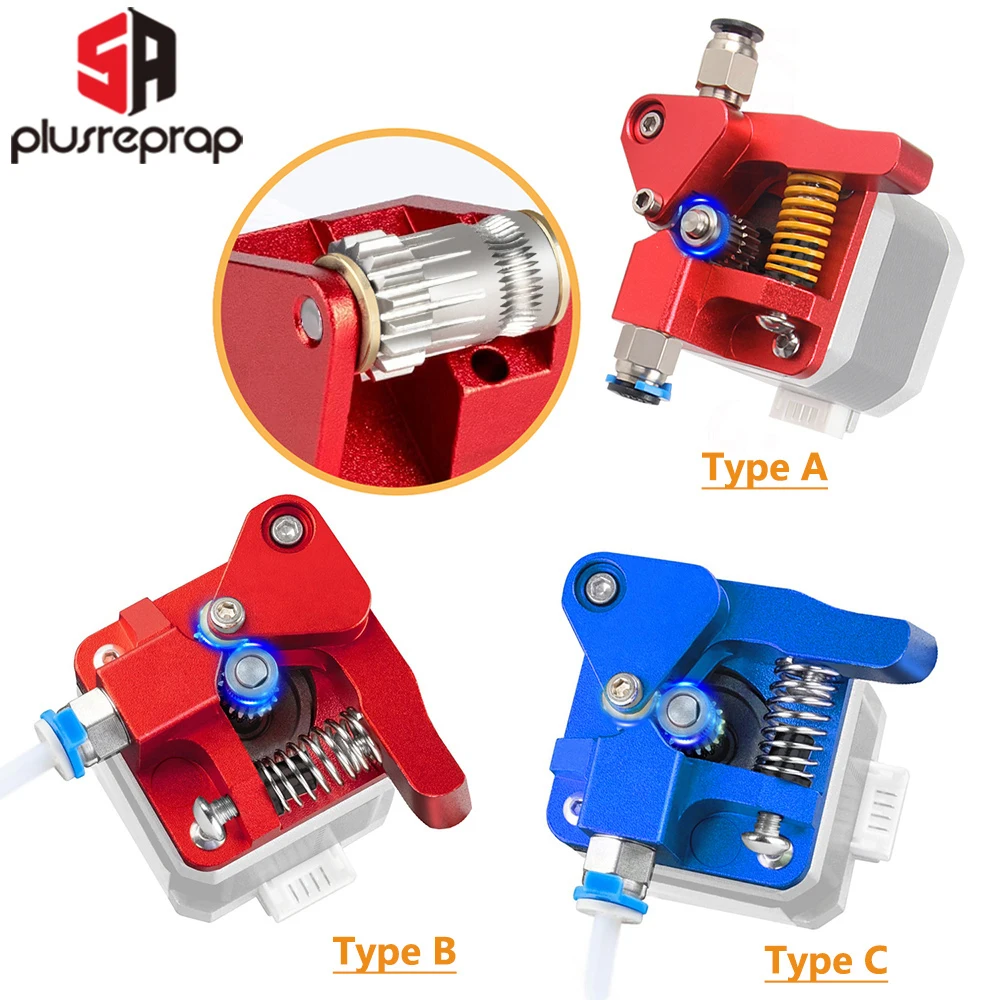 Dual Gear Extruder with Double Pulleys, Direct Aluminum Extrusion for Ender 3, V2, Neo, S5, CR10S-PRO, 3D Printer Parts Upgraded