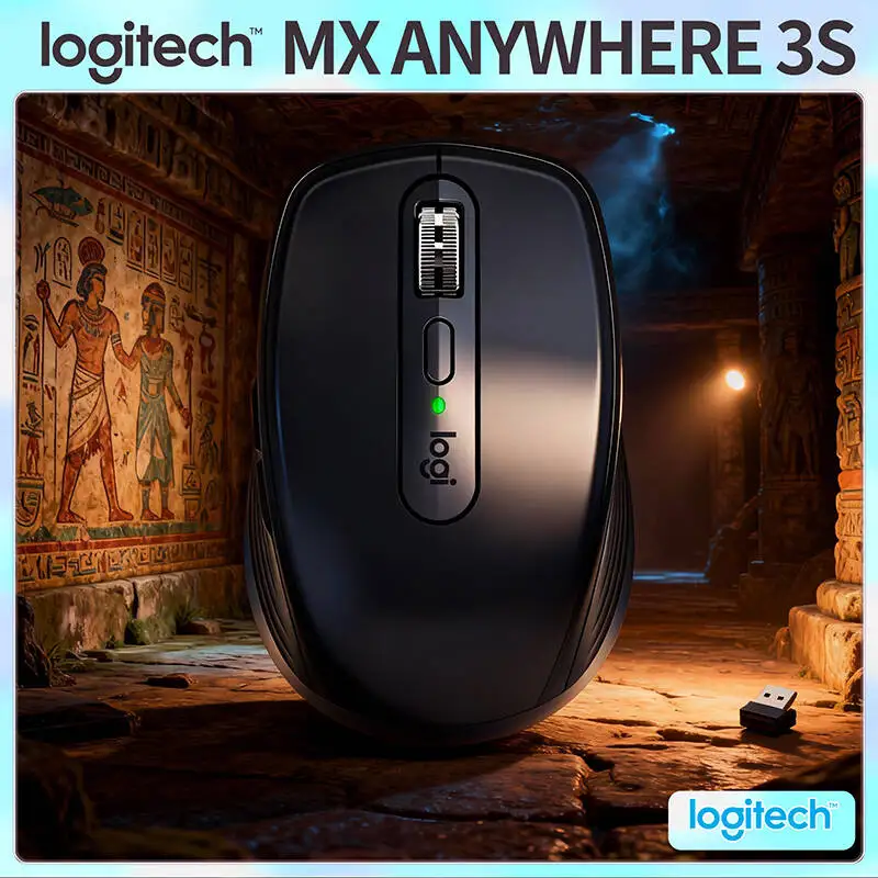 

Компактная мышь Logitech MX Anywhere 3S, эргономичный дизайн, перезаряжаемая, с быстрым прокруткой для портативных ПК Mac