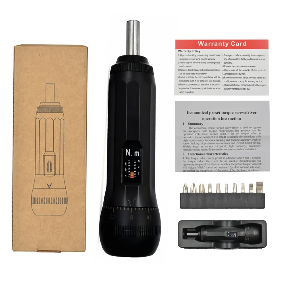 PreSet Torque ScrewdriverAdjustableTorqueScrewdriver Handleiding0.6/1.2/3/6 N.mTorque11pcs Set Fietsreparatieset MotorcycleRepairKit - afbeelding 2