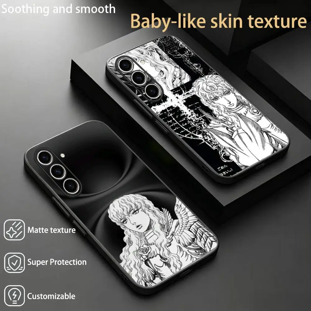 Japan anime Griffith cool  pattern  Phone Case For Samsung Galaxy S26 S25 S24 S23 S22 S21 Plus Ultra Note20 Soft Black