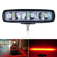 Luz LED roja IP68 para carretilla elevadora, remolque, haz recto, advertencia de seguridad, lámpara de trabajo, indicador, almacén peatonal, 12V-100V