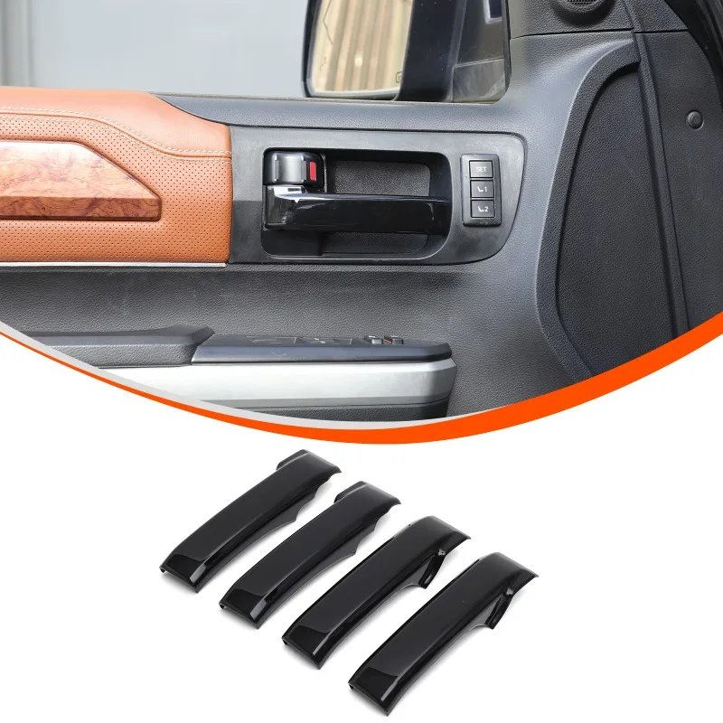 

ABS 4PCS For 2007-2021 Toyota Tundra / 2008-2020 Sequoia Interior Door Handle Cover Car Door Handle Trim Sticker Car Accessories