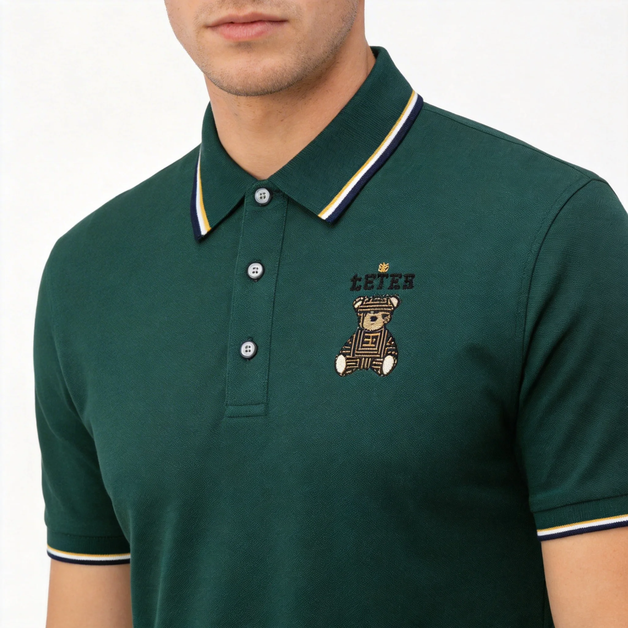 

Men's Business Casual Summer Polo Shirt Short Sleeve T-shirt Embroidered Printed Logo Slim Fit Fashion Urban Style Polyester...