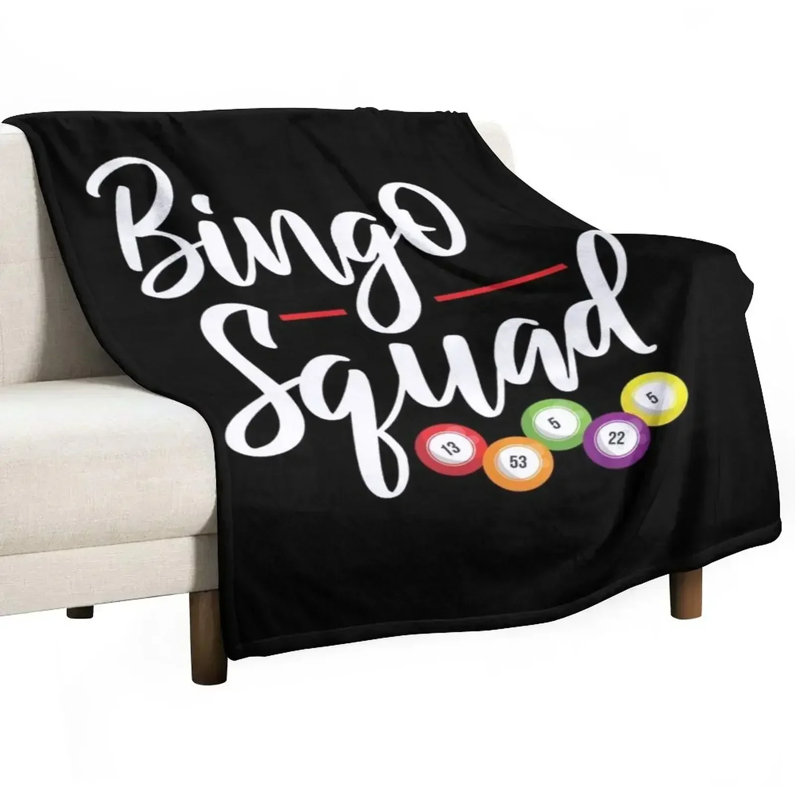 Funny Bingo Squad Throw Blanket Bed Soft Big Vintage cosplay anime Picnic For Sofa Thin Blankets