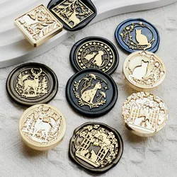 Animal Pattern Wax Seal Stamp Retro Sealing Wax Stamp Head DIY Sealling Wax Stamp Scrapbooking Envelope Invitation Gifts Crafts