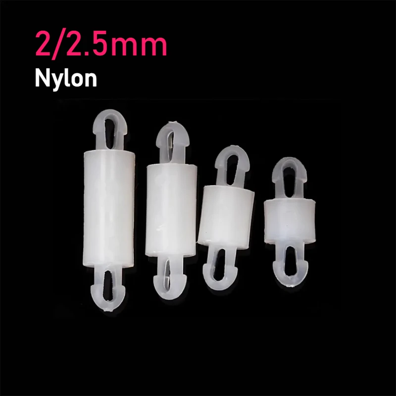 Double-Ended Nylon PCB Spacer 100Pcs Inner Hole 2/2.5mm Plastic Isolation Column Circuit Board Locating Standoff
